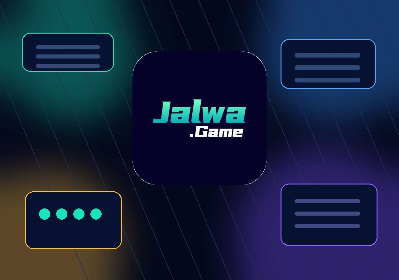 Jalwa Game logo with account access and wallet interface artwork